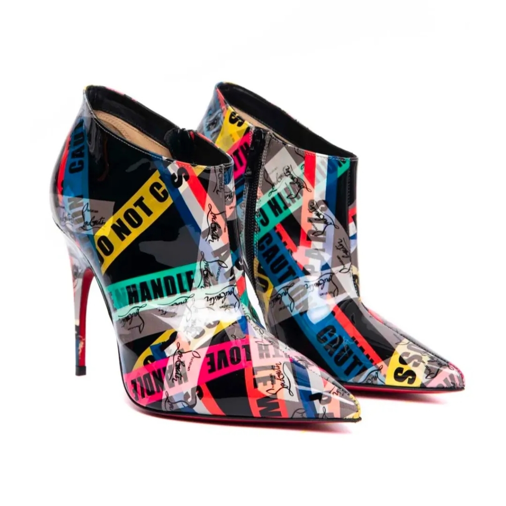 Christian Louboutin Size 37 Gorgona 100 Loubiballage Ankle Boots